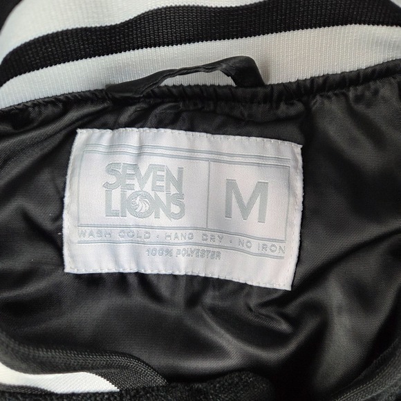 Seven Lions Black Logo Jacket Adult Medium Black White - Picture 5 of 10